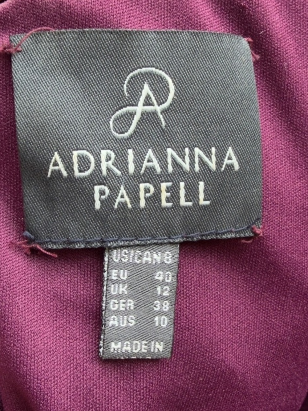 Adrianna Papell Beaded Maxi Dress Purple Plum Formal Evening Gown Size 6 - Picture 7 of 7